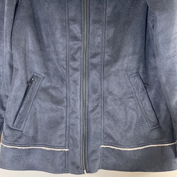 NWOT. Prana Large Esme Faux Suede Sherpa Lined Motor Jacket. - Picture 6 of 12